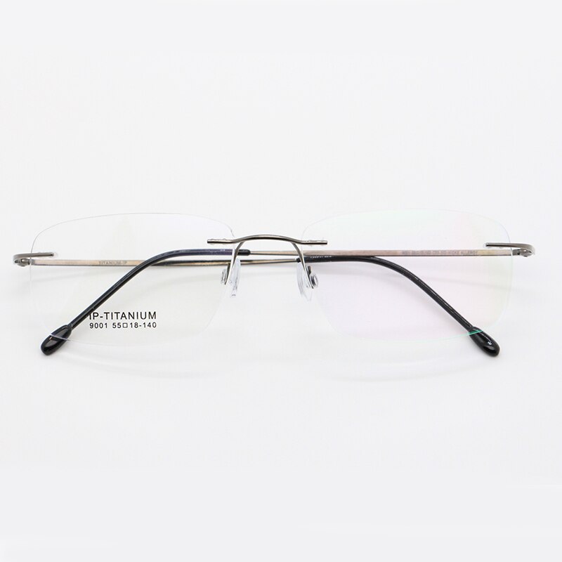 Bclear Ultra Light Pure Titanium Unisex Randloze Optische Frame Geheugen Thress Stuk Randloze Bril Mannen Vrouwen 9001