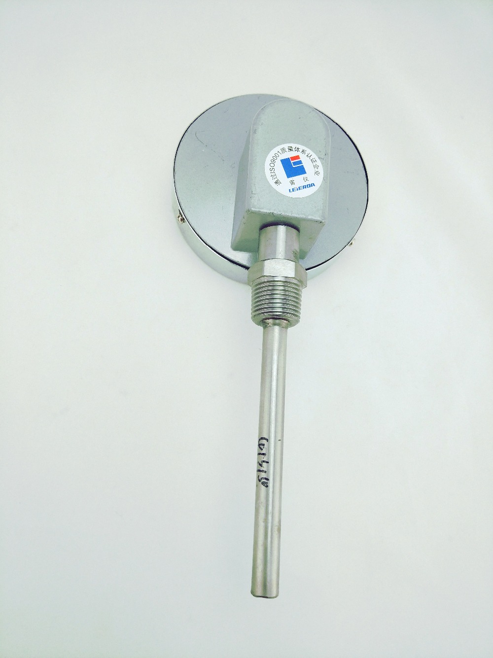Bimetallisk termometer temperaturmåler 0-50 ~ 500 grader l= 100, 1/2 " bsp wss 413