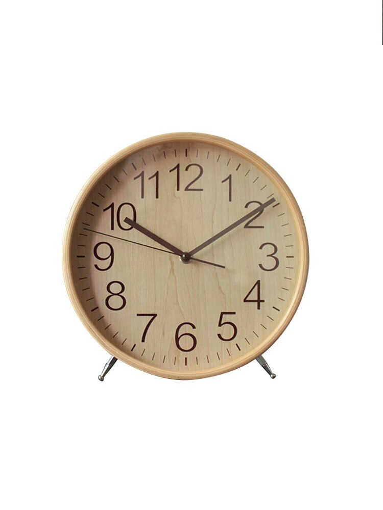 Desktop Clock Living Room Household Simple Clock Pendulum Desktop Pendulum Clock Individual Silence Clock: Dark Khaki