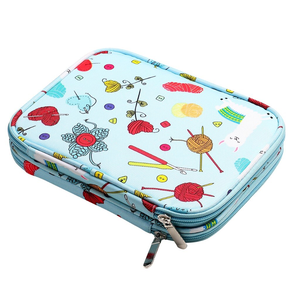 Print Bag Knitting Storage Bag Knitting Needle Bag Storage Bag Knitting Bags For Yarn Set DIY Household Organizer: light yellow