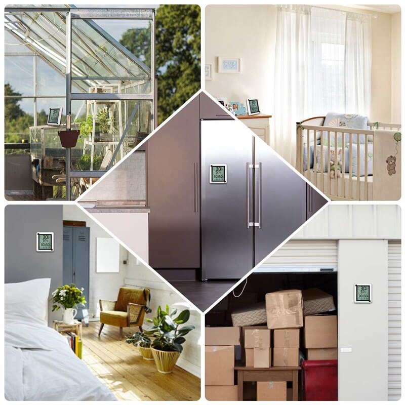 Press Sn Weather Station + Outdoor Forecast Sensor Backlit Thermometer Hygrometer Wireless Weather Station