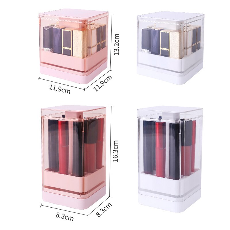 Transparent Cosmetic Storage Rack Shelf Makeup Desktop Storage Case Dustproof Table Desk Cosmetic Holder Organizer 8/12 Grid