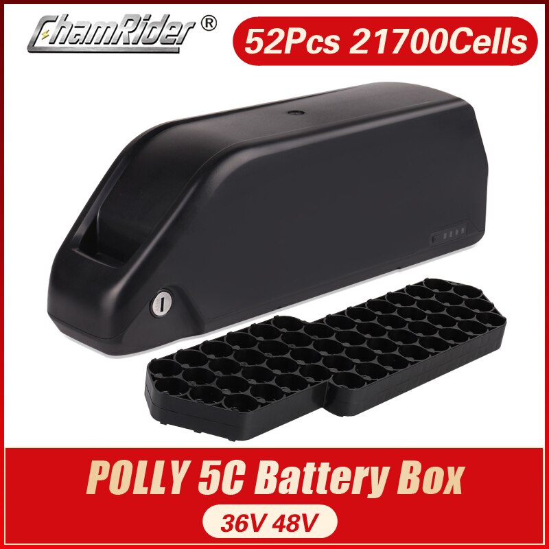 Batterij Doos Batterij Case Polly 5C Down Buis Onderbuis E-Bike Elektrische Fiets Batterij Behuizing Nickle Strips 21700 Cellen