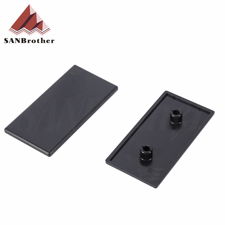 Plaque de couverture de capuchon d&#39;extrémité, profilé aluminium en Nylon noir pour Extrusion d&#39;aluminium EU /2040/3030/4040/4080/4545/5050/6060/100100 10 pièces