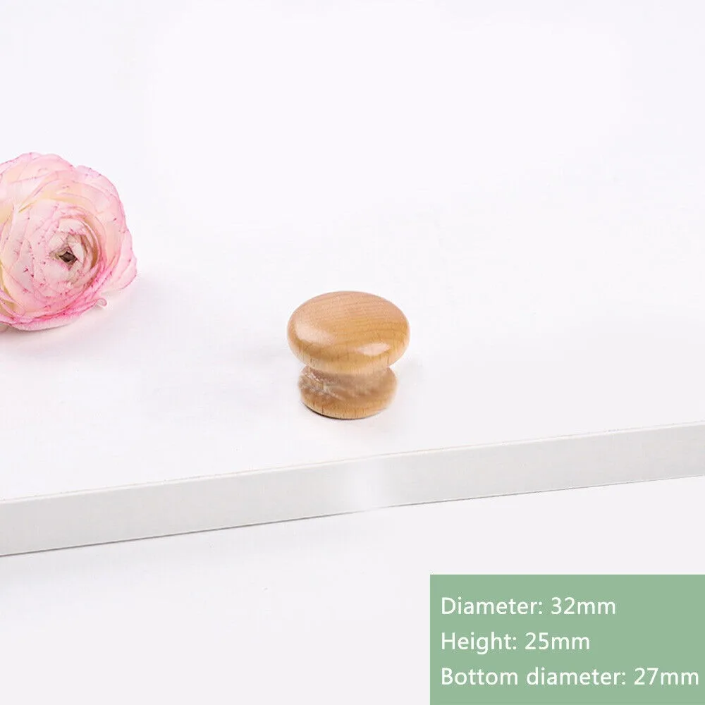 Manija de madera para muebles, pomo de cajón, tirador de puerta de armario, orificio simple/doble, herrajes duraderos para el hogar: Champán