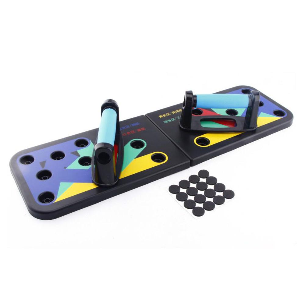 Suporte de sistema de treino para flexão, placa multifuncional dobrável para exercício muscular abdominal