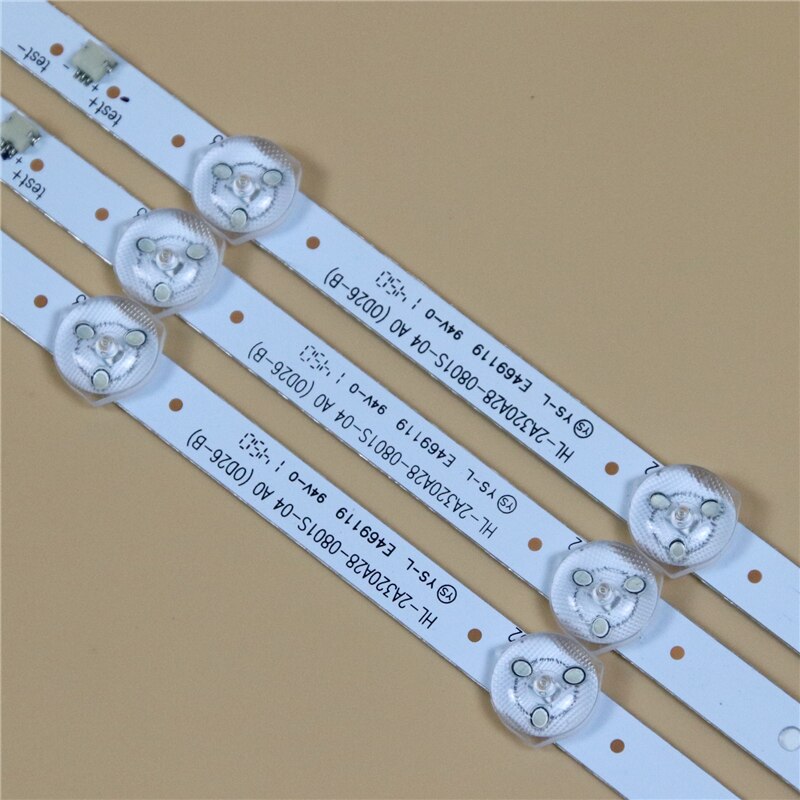 3PCS LED Array Bars HL-2A320A28-0801S-04 A0 (OD26-B) LED Backlight Strips TV'S Matrix Kit LED Lamps Lens Bands LC320DEXJ-SEE1
