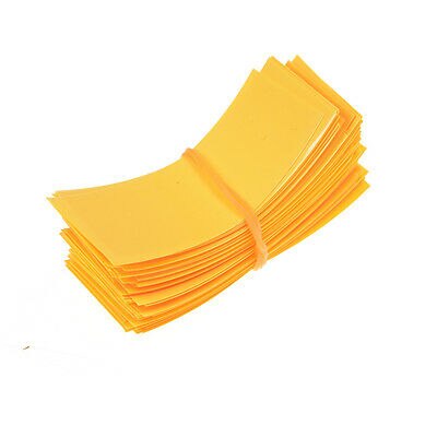 100PCS Li-ion PVC Heat Shrink Tubing 18650 Battery Wrap Precut Size 72*18.5mm Battery Film Tape Battery Cover: Yellow