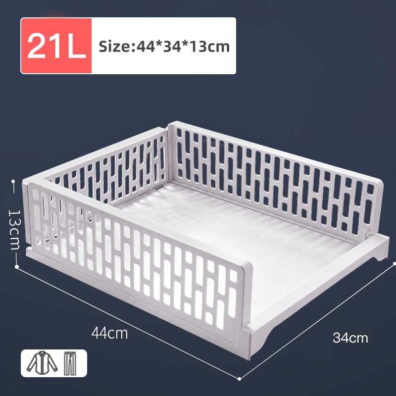 Joybos Wardrobe Storage Cabinet Organizer Drawer Storage Box Layered Partitions Finishing Shelf Dormitory Rack Storage 1pc: 21L-44x34x13cm