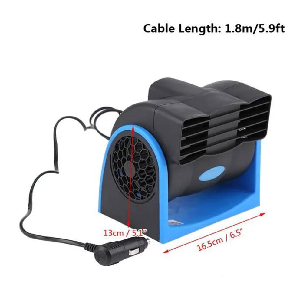 12V/24V mini elektryczny samochód wentylator niski poziom hałasu lato klimatyzator samochodowy 360 stopni obrotowy wentylator samochodowy układ chłodzenia samochodu