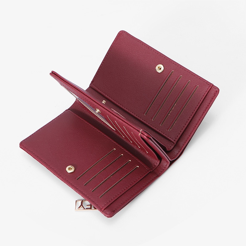 Weichen ruched trifold plånbok dam dragkedja myntficka många korthållare mjukt pu läder märke kvinnliga plånböcker