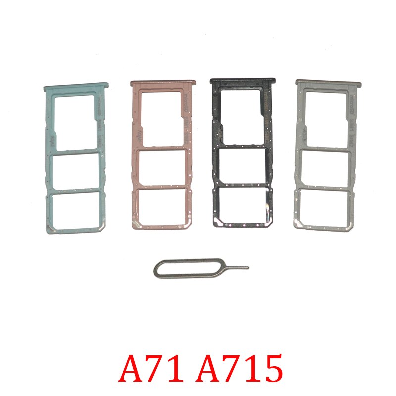 Bandejas para tarjeta SD SIM de teléfono Samsung Galaxy A01, A11, A21, A31, A41, A51, A71, Chip SIM Original, ranura para tarjeta, parte + Pin