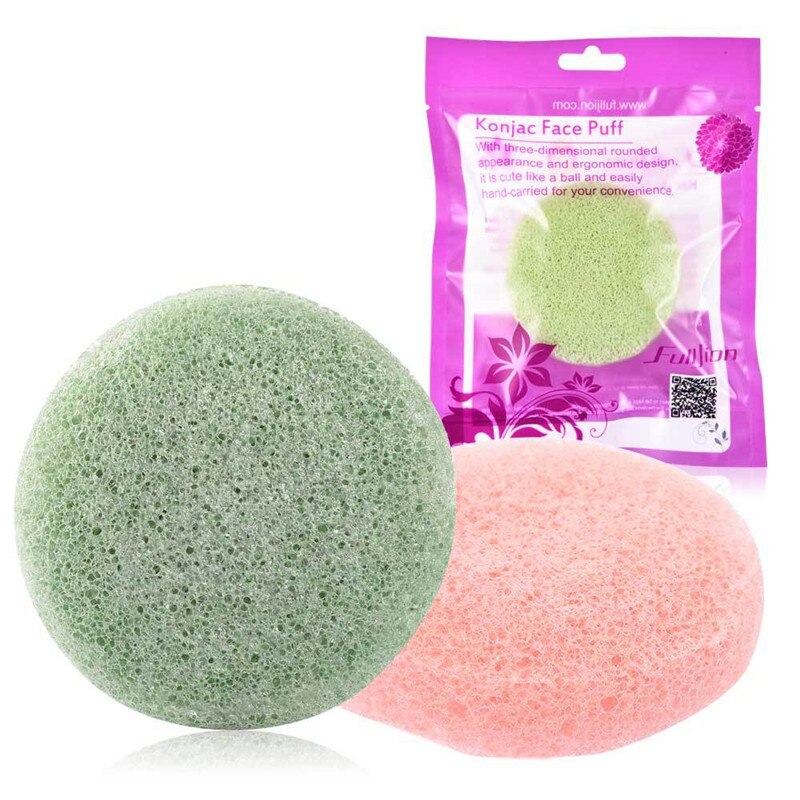 Ronde Vorm Konjac Spons Cosmetische Puff Gezicht Spons Natuurlijke Konjac Puff Gezichtsreiniger Tool Wassen Flutter 1Pcs
