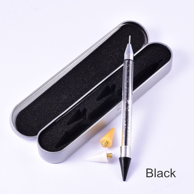 Crystal Pick Up Pencil Flatback Rhinestones Picking Up Tools DIY Beads Studs Picker Clothes Diamond Picker B1145: Black with case
