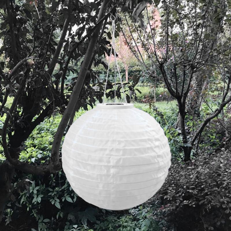 LED Solar Lantern Ball Light Waterproof Outdoor Wedding Festival Decor Lamp