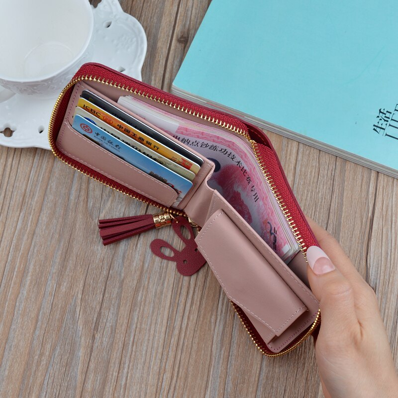 Women's Coin Purse Flower Pattern Leather Card Holder Multifunctional Storage