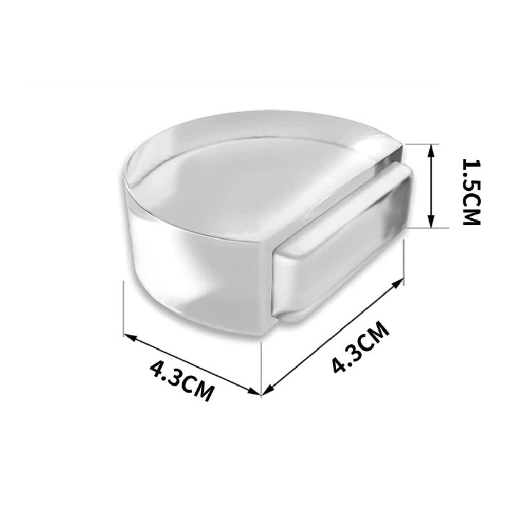 Anti-collision Self Adhesive Transparent Door Stopper Non Perforated Light Weight Silicone Door Stop D Shape PVC Door Block Door