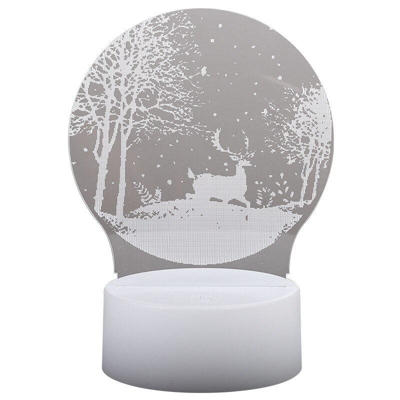 Veilleuse 3D pour chambre à coucher, arbre de noël, motif d&#39;amour, Elk, , d&#39;anniversaire, jouet pour bébé