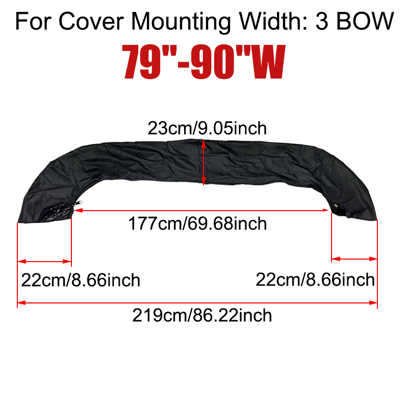 600D 3 BOW / 4BOW Bimini Top Boot Cover No Frame Boat Cover Waterproof Anti UV Boat Cover Dustproof Boat Accessories Black: camel