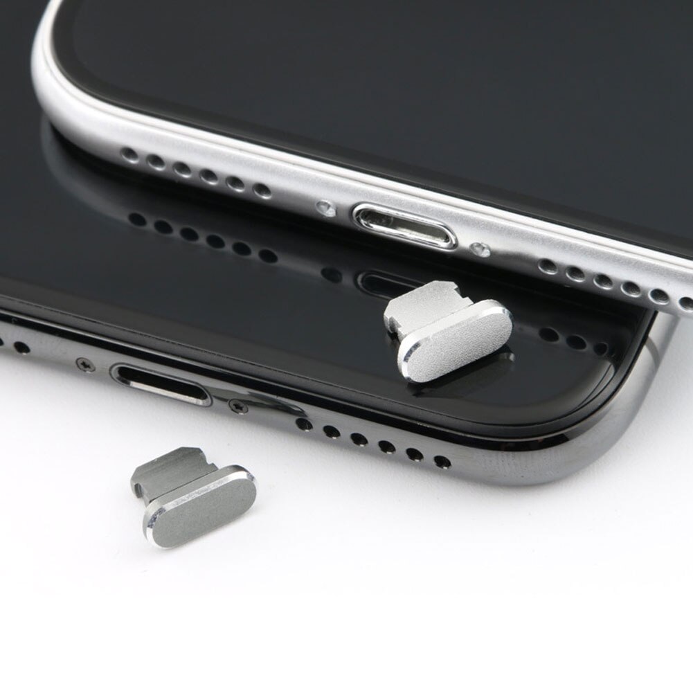 Staubdichte metallabdeckung, staubschutzkappe für ladeanschluss und stecker des iphone 12, 11 pro max , 8 und 7 plus