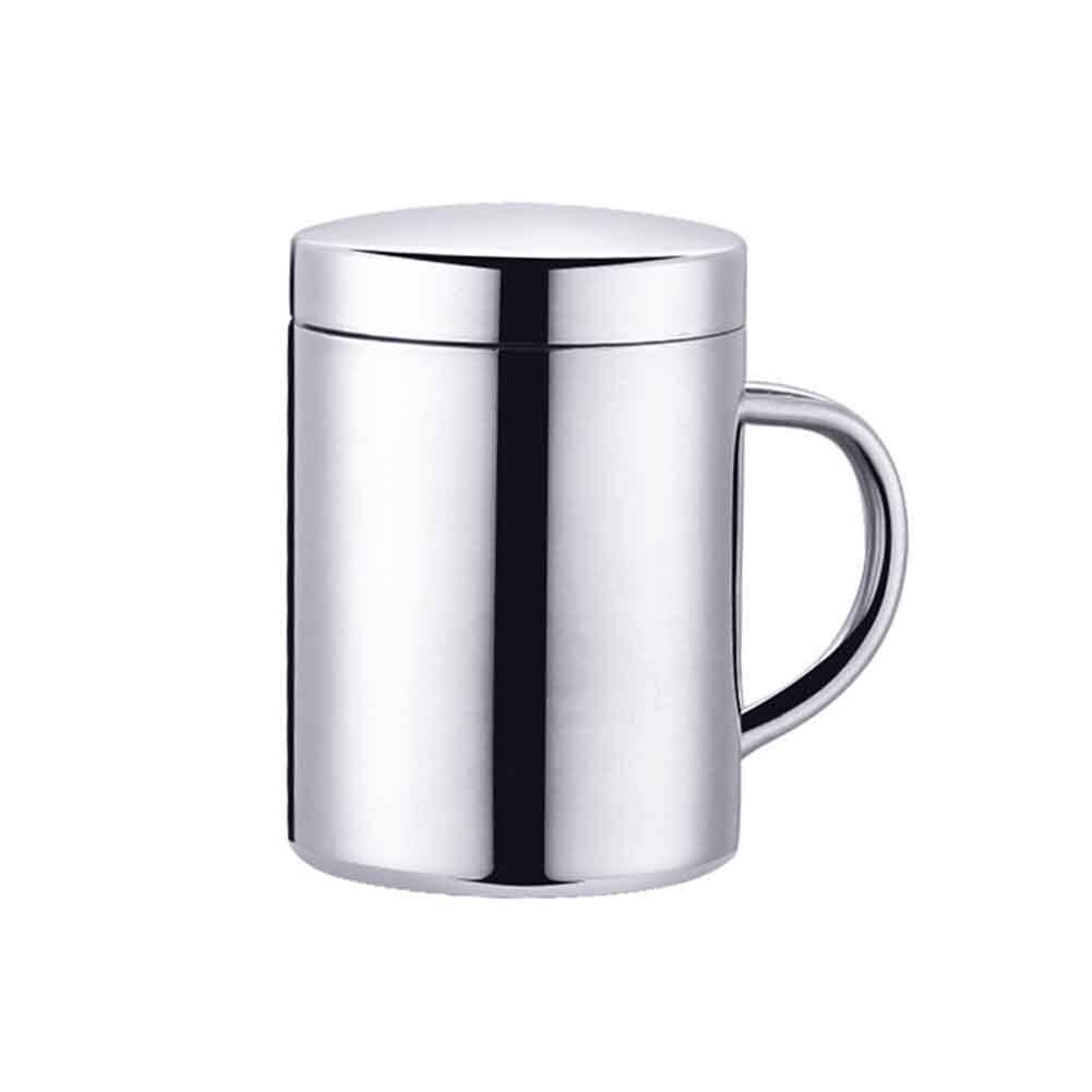 Coffee Mug Kitchen Milk Large Capacity Easy Grip Office Leakproof With Lid Thermal Insulated Double Wall Bar Stainless Steel