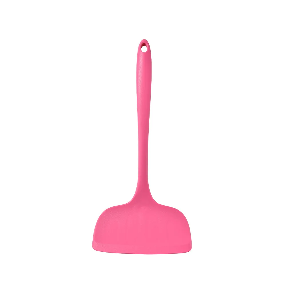 1/6 Stuks Roze Siliconen Keukengerei Set Met Non-stick Pannen Siliconen Spatel Soeplepel Koken gereedschap Voor Keuken: Licht Groen