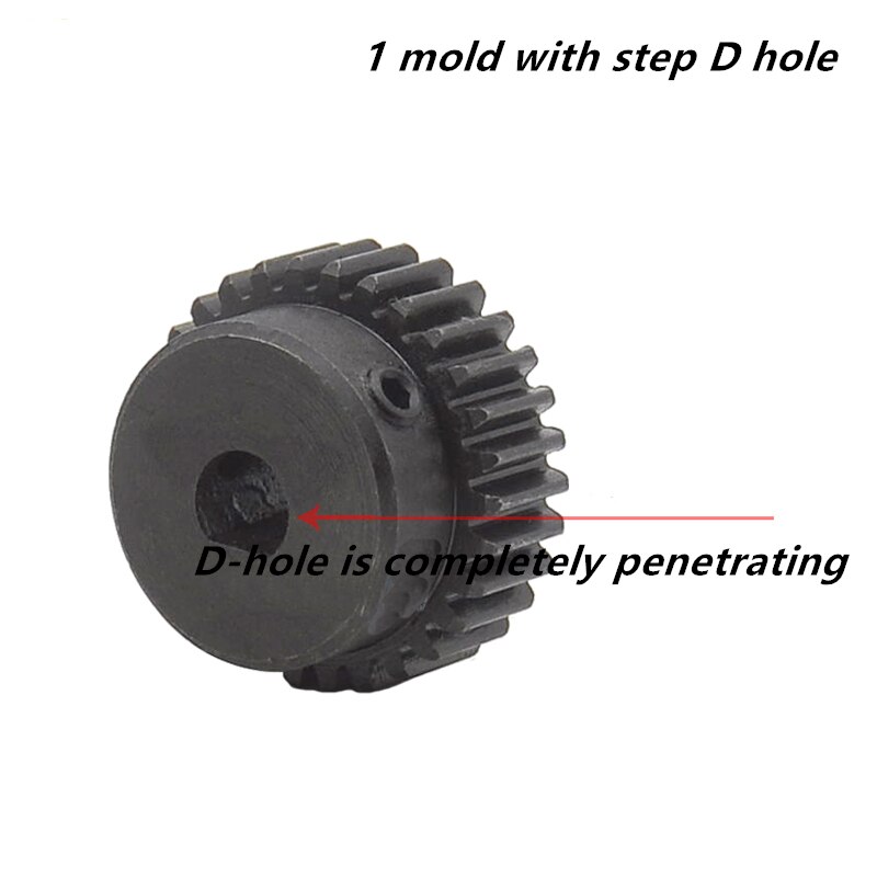 1pc Spur gear 1 mod 30 teeth 1M30T D-shaped finished hole metal motor boss with step gear