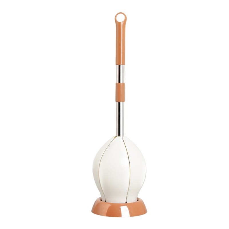 Modern Toilet Brush and Holder Automatic Opening and Closing Lotus Holder