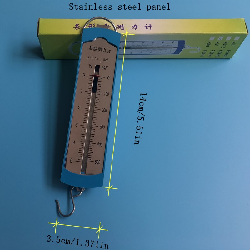 1N 2.5N 5N 10N Newton Meter / Force Gauge Bar Doos Lente Rollenbank Balans Natuurkunde Mechanica Onderwijs Experimenten Instrument: 5N