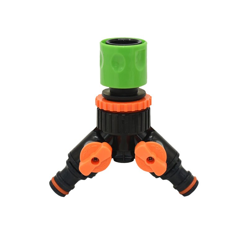 Drip irrigation 2-way Garden tap water splitter Female 1/2 3/4 1inch garden hose Y splitter watering adjustable switch 1pcs: C