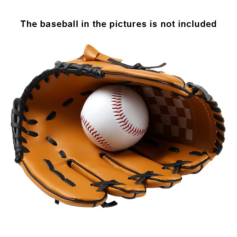 Baseball Glove Thicken for Kids and Adults Four Styles One for Girls Gloves Only S=10.5" M=11.5" L=12.5": Brown / 12.5 inches