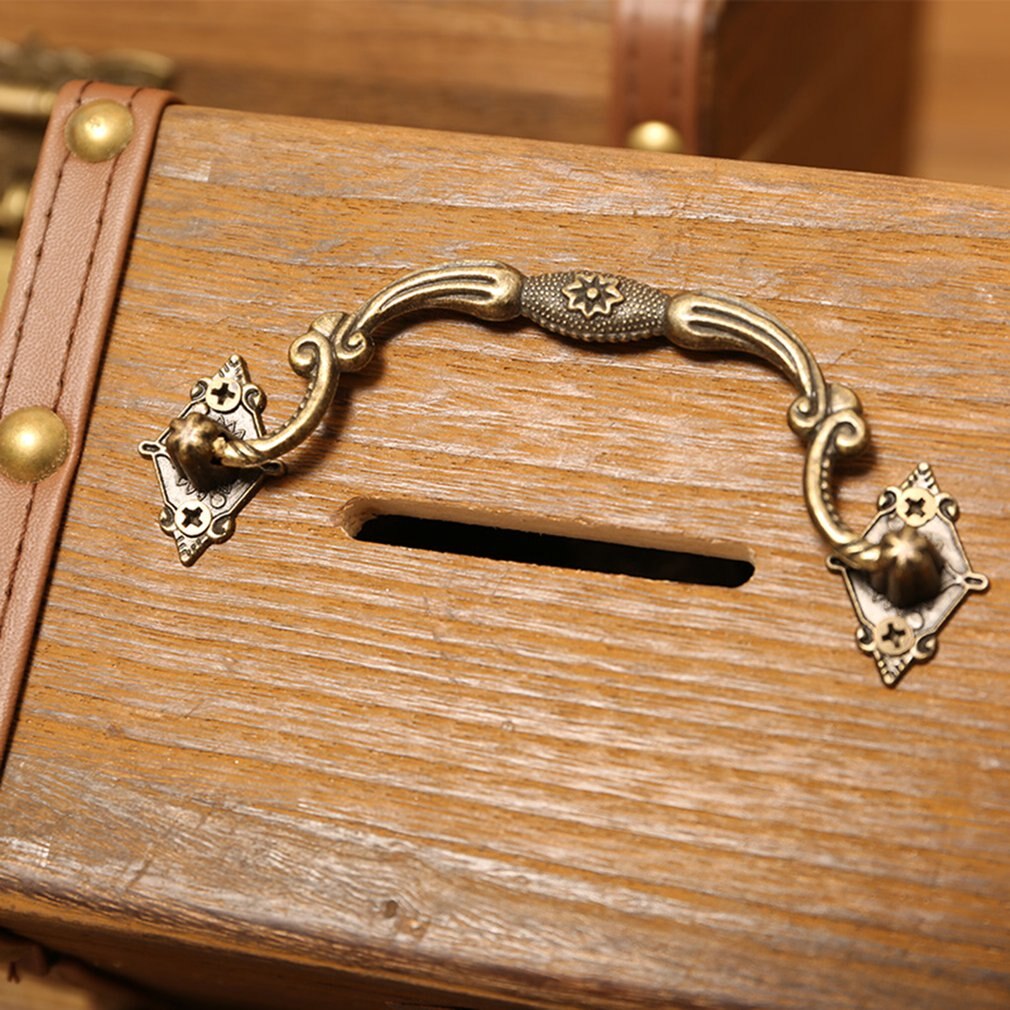 Household Small Safe Deposit Box Child Little Girl Wooden Piggy Bank Retro Desktop Storage Box