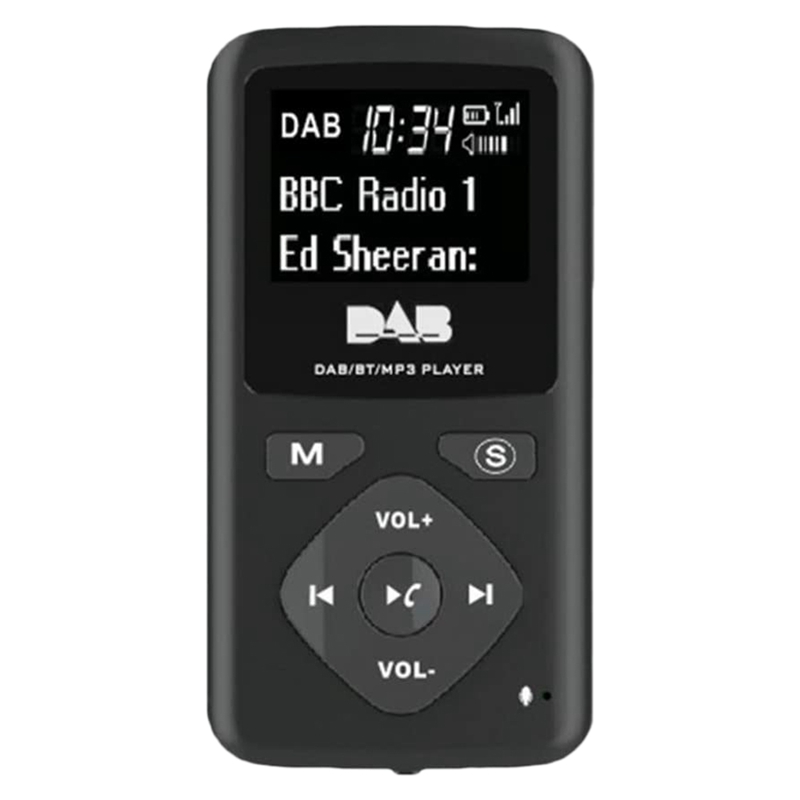 DAB/DAB Digital Radio Bluetooth 4.0 Personal Pocket FM Mini Portable Radio Earphone MP3 Micro-USB for Home: Default Title