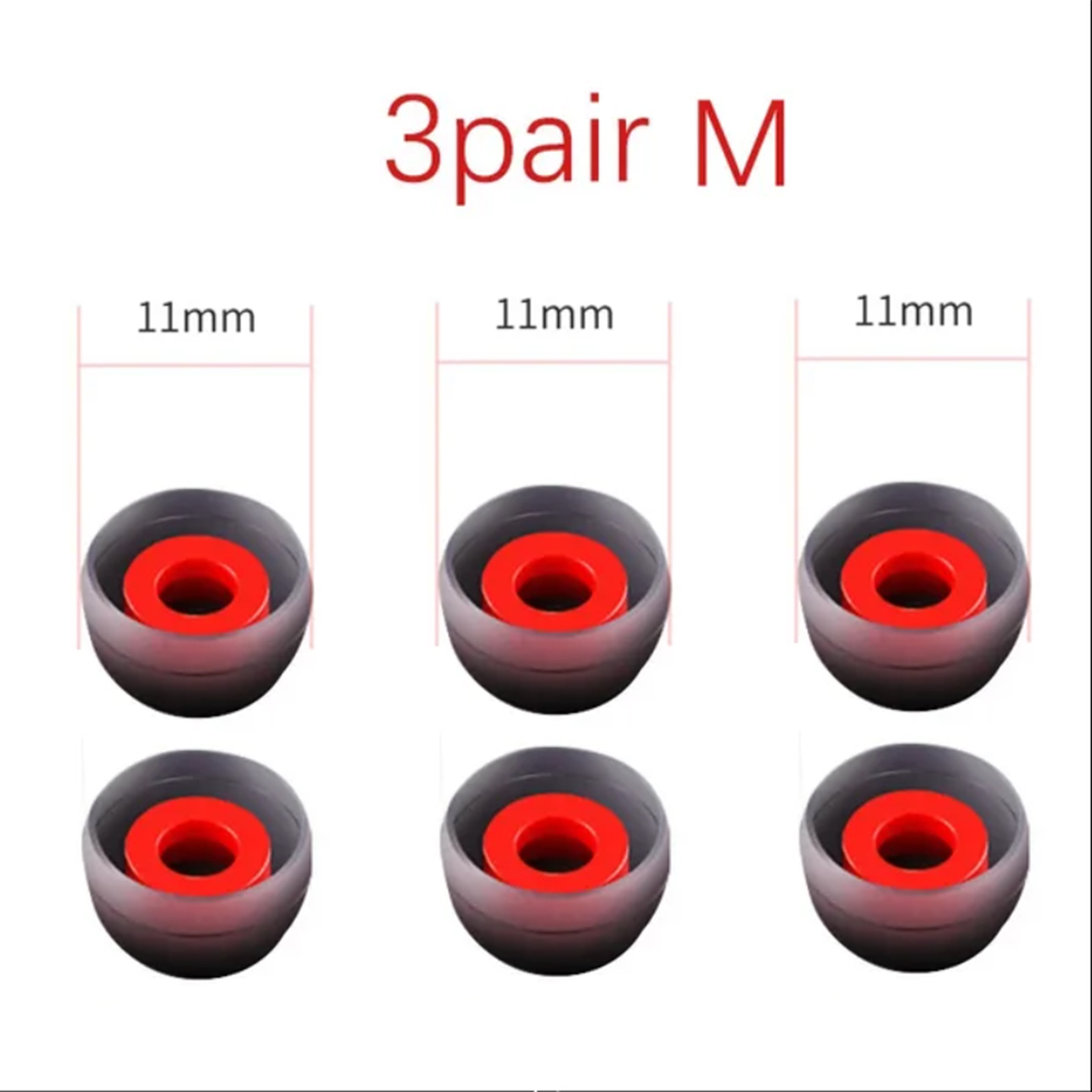 Almohadillas de silicona para auriculares, accesorios para auriculares pequeños, 3/1 pares: Gris claro