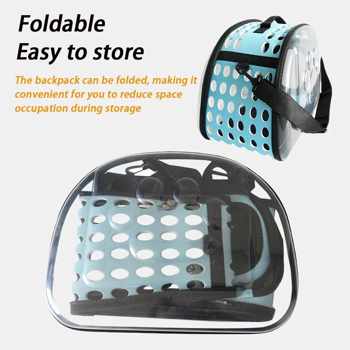 draussen-Katzenträger-Rucksack, Haustier-Umhängetasche, Katzentrage, Reisen, atmungsaktive Handtasche, Kapsel für Welpen und Kätzchen, transparente Katzentasche