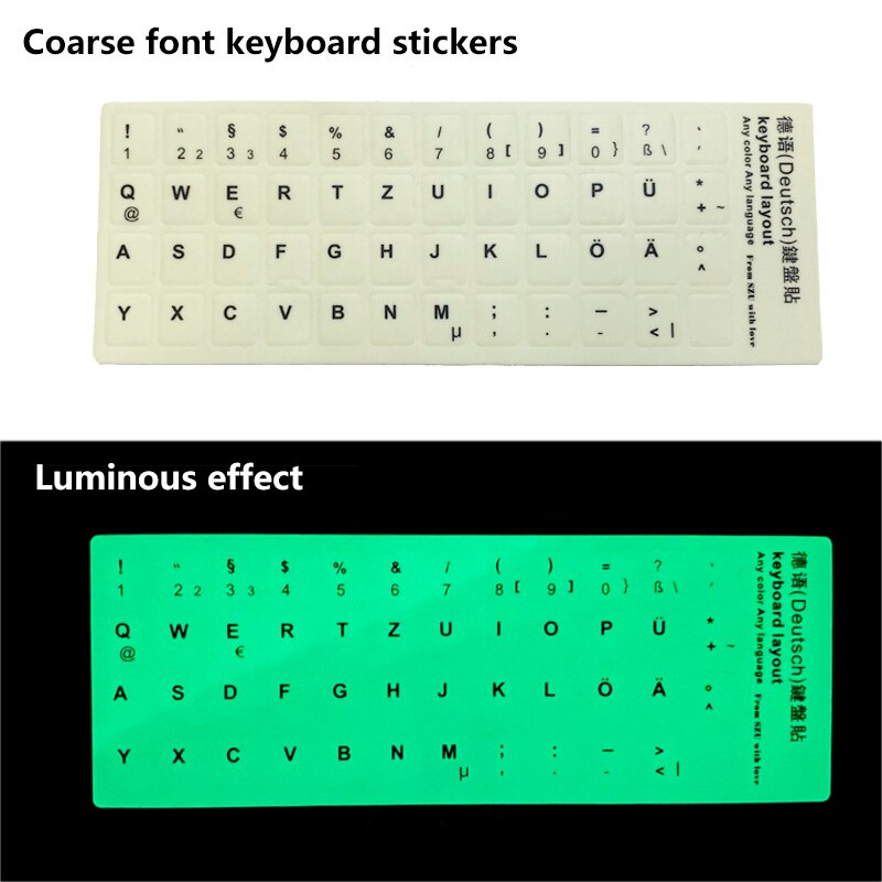 SR German Japanese French 3 Language Keyboard Scrub Smooth Stickers Layout Button Letters for PC Computer Laptop Accessories