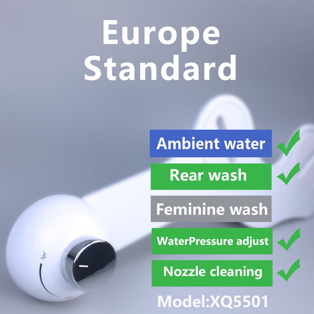 Bidet toliet sæde klart bagtil toliet sæde toliet sædevarmer toliet bidet sprøjte toilet bidet selvrensende numse: Ru std  xq5501