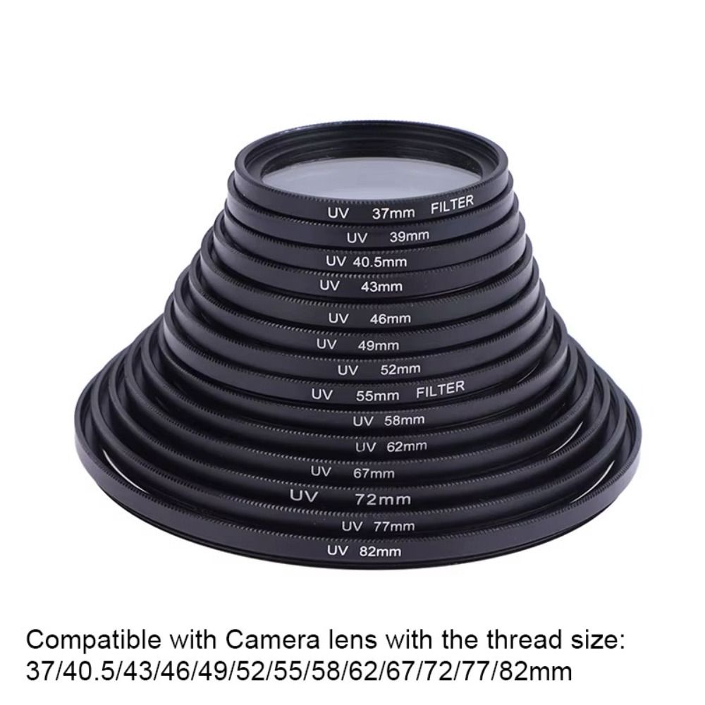 1Pcs 37/40.5/43/46/49/52/55/58/62/67/72/77/82mm Camera Lens Universal UV Digital Filter Glass Lens Protector