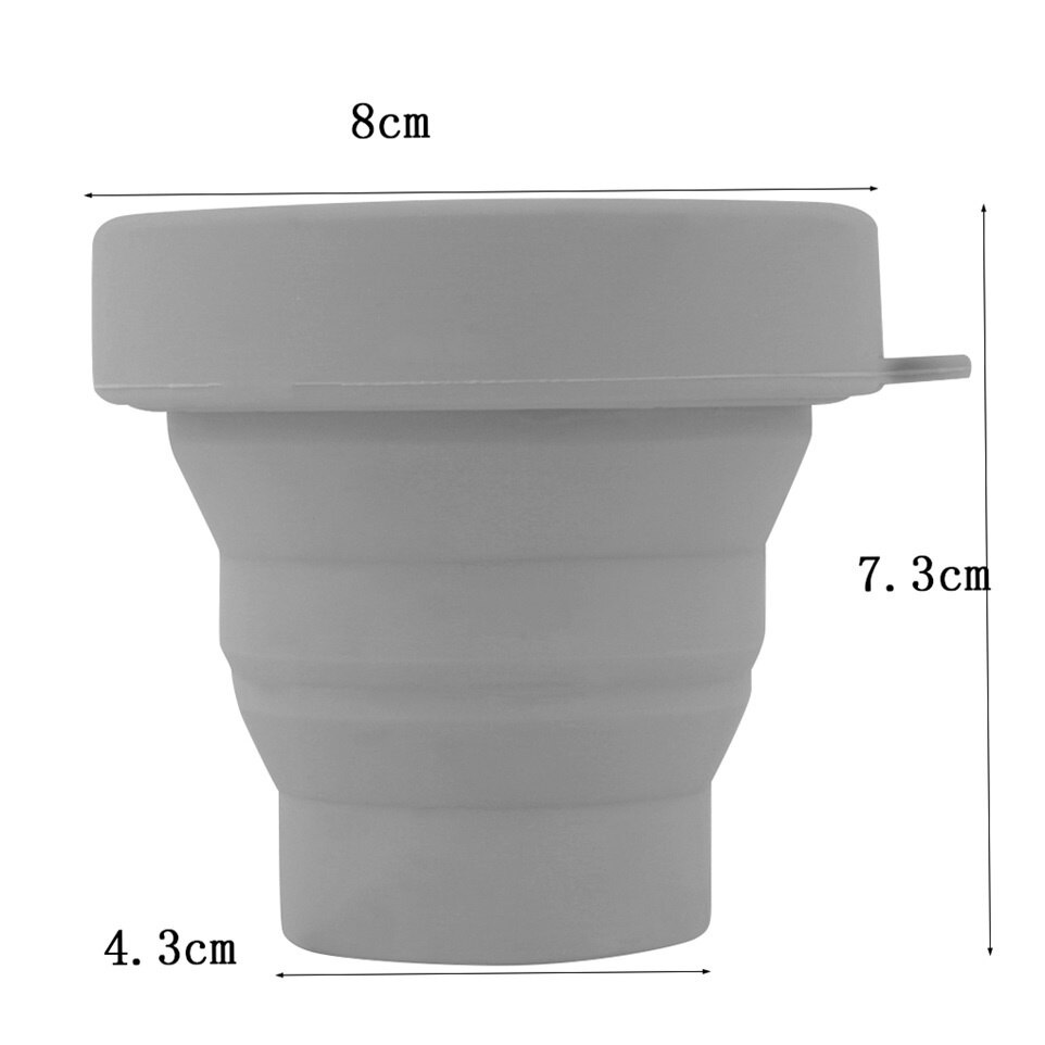 Botella de agua portátil telescópica de silicona, taza plegable, viaje, Camping, vasos de baño