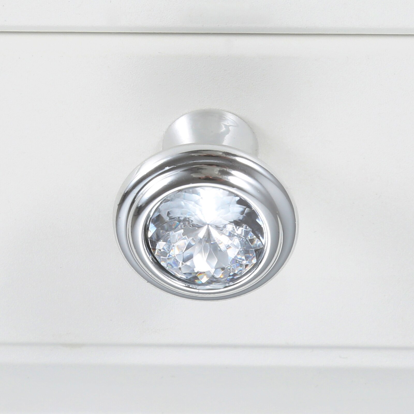 1Pc Clear Diamond Vorm Knop Enkele Poort Pull W/Schroef Plastic Crystal Gem/Bal Vorm Handvat Meubels lade Kast Kledingkast