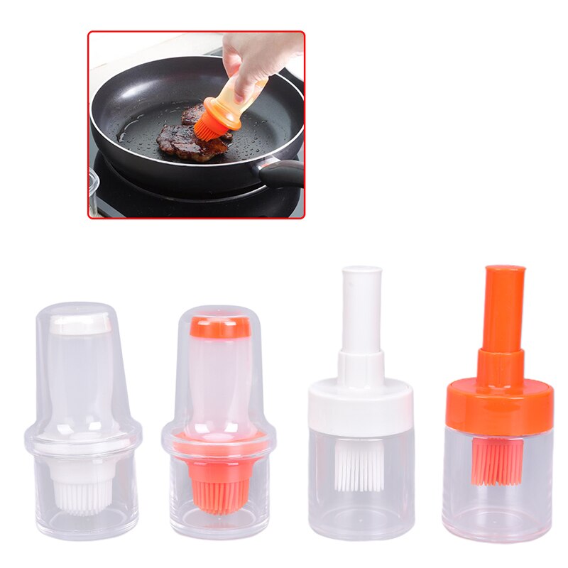 Bærbar tøbørste køkkengadgets silikone varmebestandig olieflaskebørster madlavningstilbehør grillværktøj