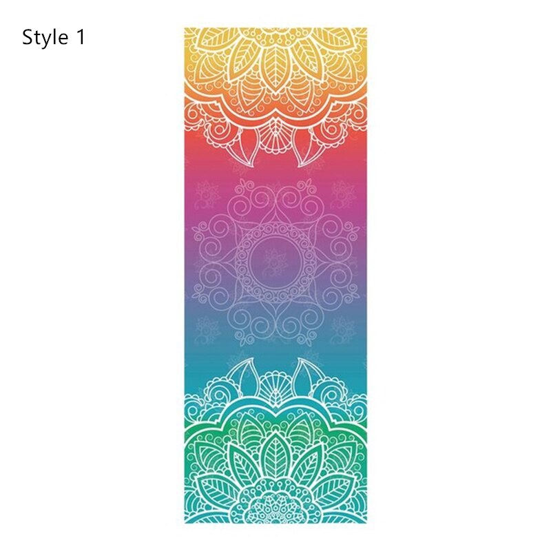 183*63Cm Gedrukt Yoga Handdoek Antislip Yoga Deken Absorberen Zweet Yoga Mat Cover Handdoek Pilates Fitness Strand mat Handdoek: Style 1