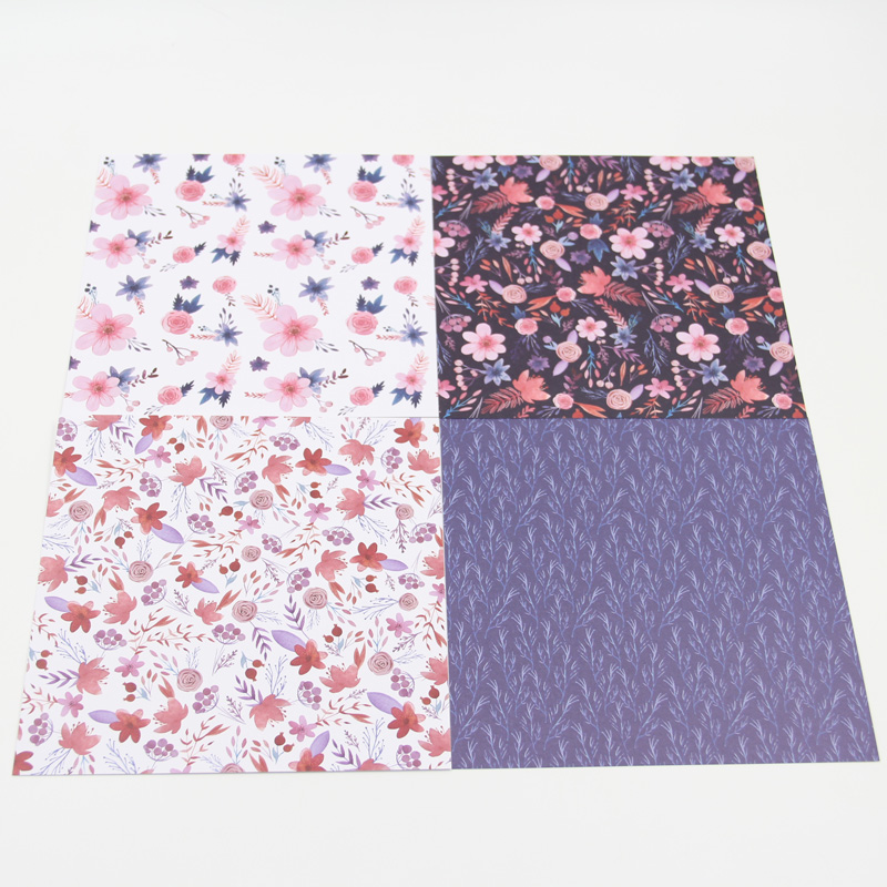 KLJUYP-tampons Scrapbooking | 12 pièces, fleurs de violette, papier d'origami, fond d'art, carte en papier fait papier pour Scrapbooking, artisanat, travaux manuels