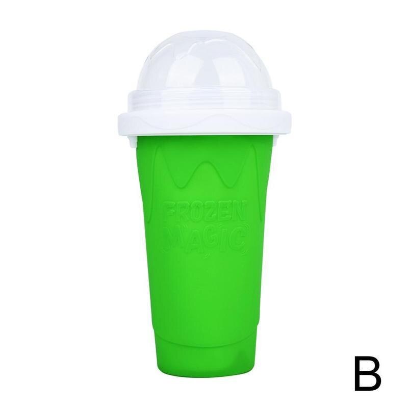Schnell-gefrorene Smoothies dauerhaft Matschig Eismaschine quetschen Kühl Tasse Milchshake Flasche Smoothie Tasse Matschig Hersteller: Grün