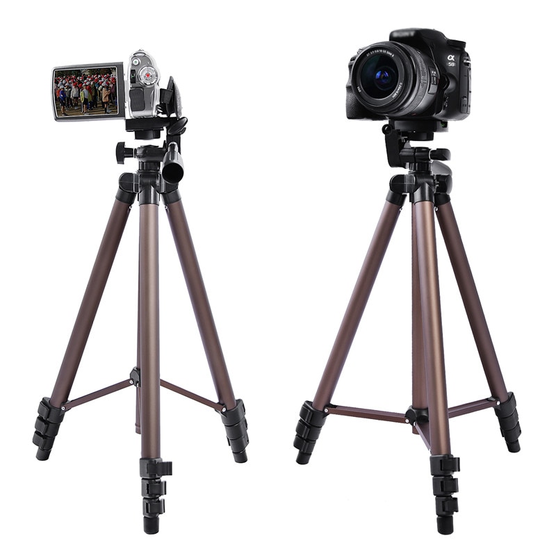 fosoto Camera Tripod Stand Portable Aluminum Tripods With Holder for Canon Nikon Sony DSLR Camera Camcorder Phone