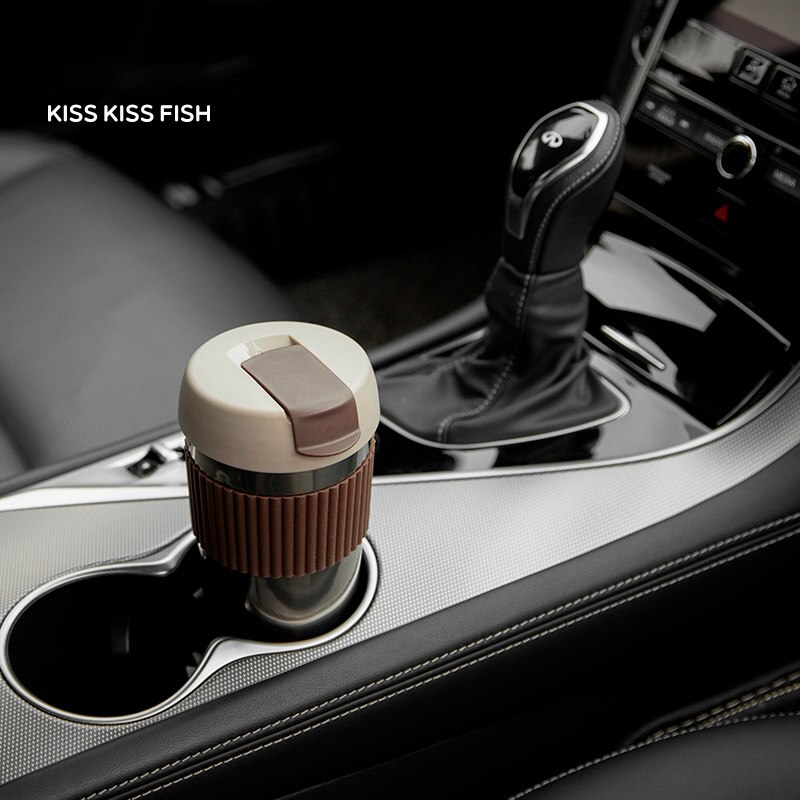 Xiaomi KISS KISS FISH Rainbow Coffee Mug Portable Vacuum Tumbler for Men and WomenBusiness High-end Thermos Warm Travel Mug