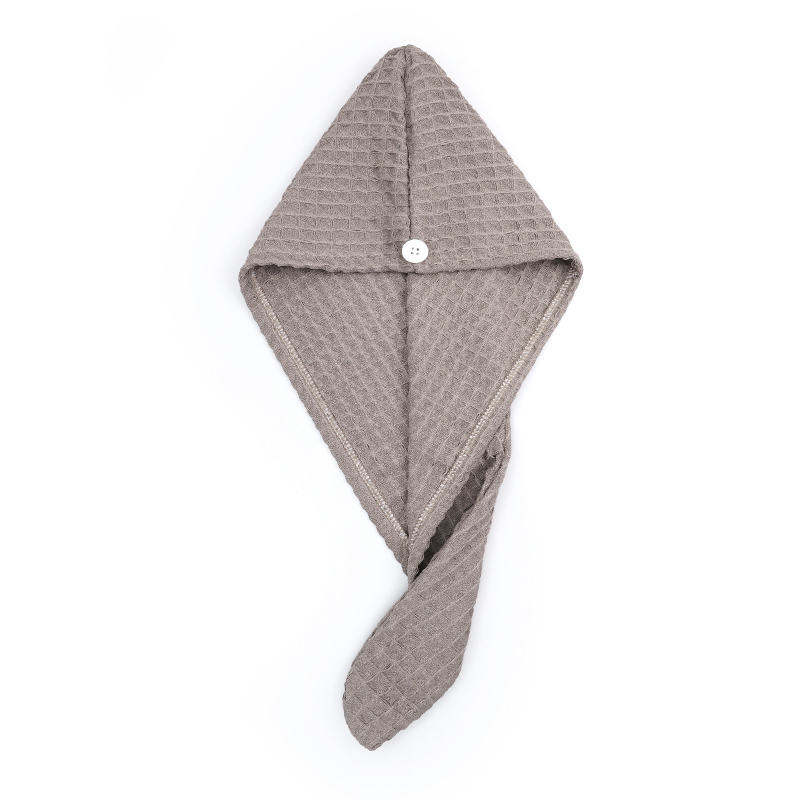 waffle fabric After Shower Hair Drying Wrap Towel Quick Dry Hat Cap Turban Head Bathing Tool Magic Microfiber Fast Dryer: Cooffee