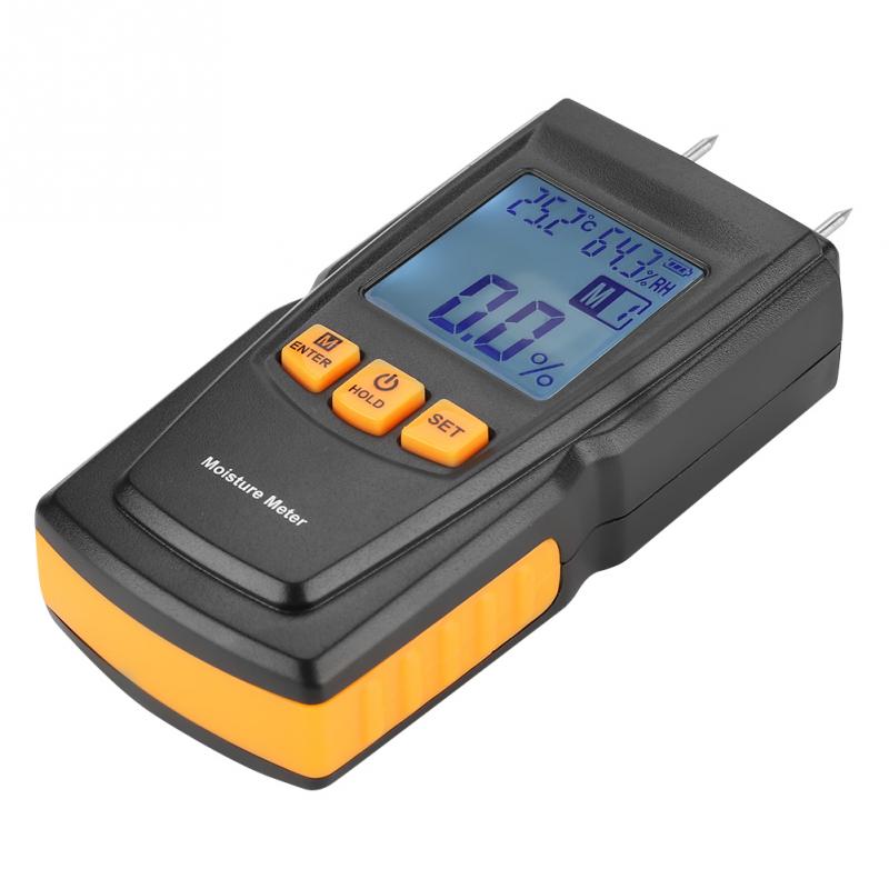 Gm610 älykäs puun kosteusmittari digitaalinen lcd 2 nastainen puun kosteusmittari testeri puun kosteusmittari kosteusilmaisin