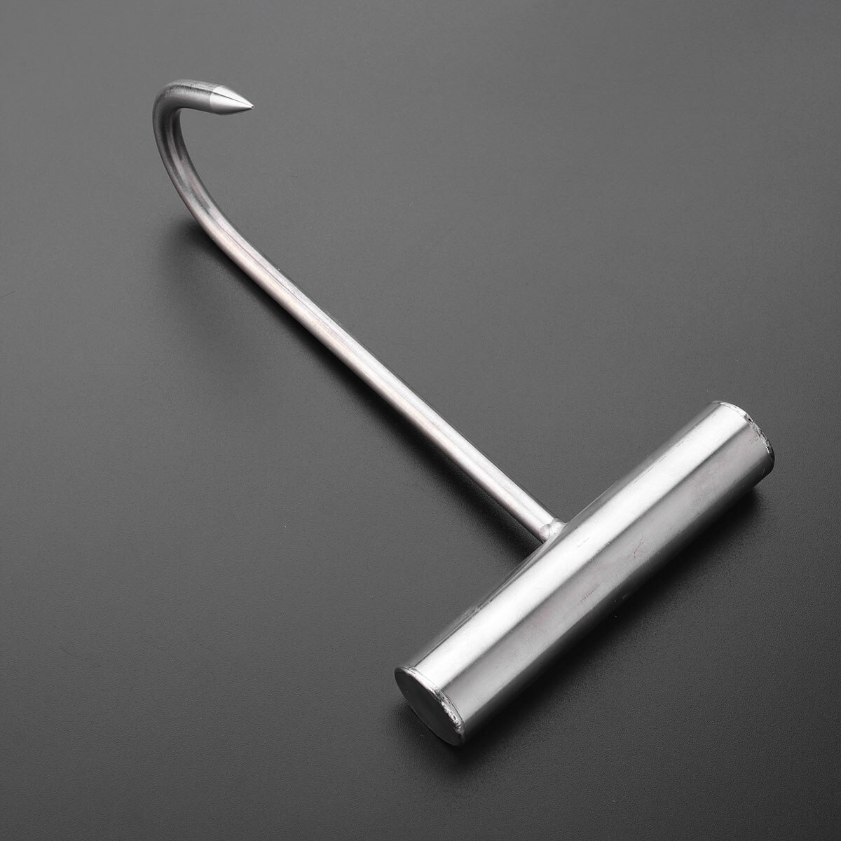 Stainless Steel Meat Hook Practical Pork Hook Roasted T-Hook Useful Chicken Hook Kitchen Tool for Home Shop (20cm)
