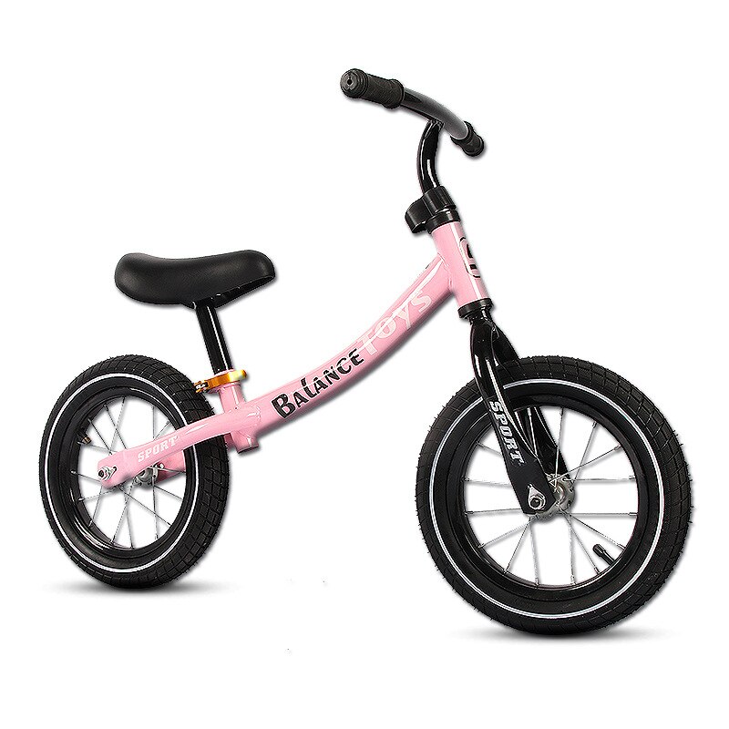 3-6 Years Old Children's Balance Bike 12-inch Scooter Baby Walker Two-wheeled Outdoor Sports Bicycle Kid Toy: pink